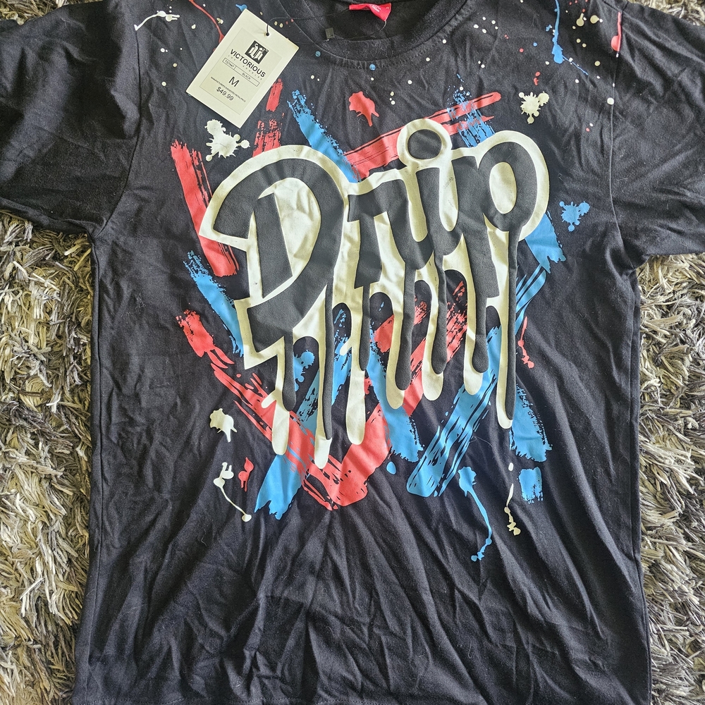 Drip Kids Graphic T-Shirt - Black, Blue, Red